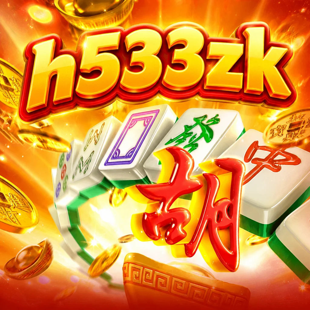 Tampilan visual game Mahjong Ways dengan logo h533zk, ubin mahjong klasik, dan koin emas bercahaya